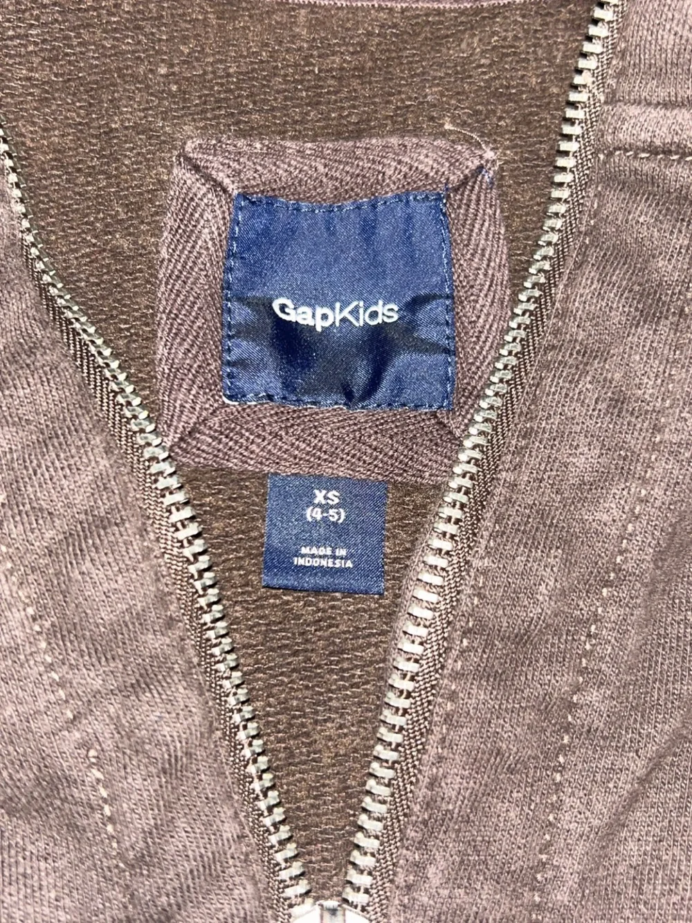 Vintage GAP Kids Brown Girls' Drawstring Zip Sweatshirt Jacket. Great Condition